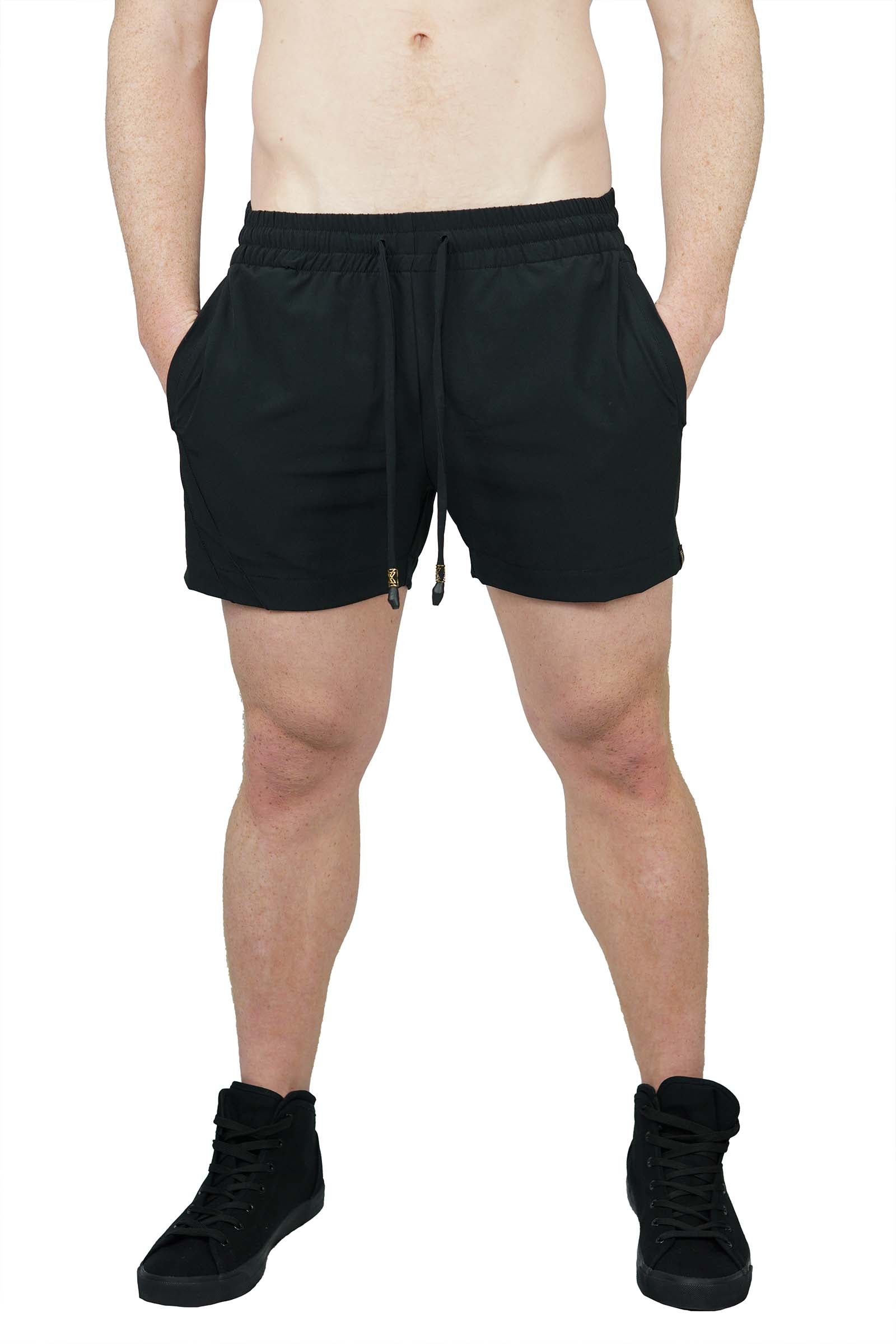 Serengeti Mens Black Swim Trunks | Recycled Nylon | Ekoluxe