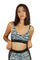 Scoop Neck Bralette in holographic silver zebra print spandex from Love Khaos.