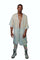 man wearing a holographic white kimono from Love Khaos