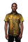 mens gold button down shirt from Love Khaos