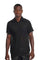 man wearing a black chiffon shirt from Love Khaos.