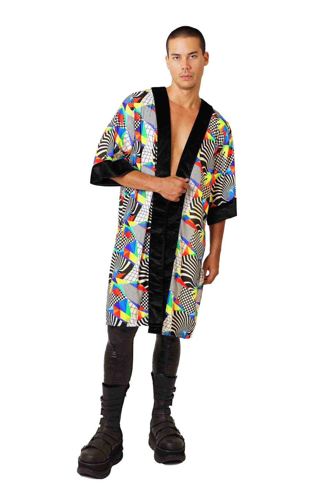 Mens Silk Kimono | Psychedelic Kimono | Shop Love Khaos
