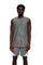 man wearing a holographic silver tank top from Love Khaos