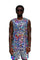Mens Sleeveless shirt in rainbow psychedelic print from Love Khaos