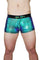 green snakeskin print booty shorts for guys from Love Khaos