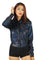 womens velvet bomber jacket in holographic black from Love Khaos