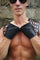 Anubis Mens Fingerless Leather Gloves from Love Khaos Festival Clothing brand