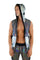 Mens Sleeveless hoodie rave vest with sequin hood from Love Khaos festival clothing website