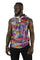 Holographic Rainbow Reflective Mens rave shirt with hood from Love Khaos Mens Festival Clothing Brand.