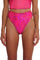 Bliss High Cut Hot Pink Rave Bottoms with reflective panel from Love Khaos