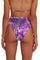 Bliss High Cut Purple Rave bottoms with reflective panel from Love Khaos