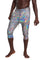 Mens 3 quarter length shorts in holographic Chromatic spandex from Love Khaos