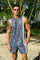 The Hot Shot Tank Top in holographic silver matrix fabric from Love Khaos