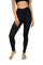 a woman wearing black cross over waist leggings from Ekoluxe