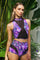 Ooh La La Purple Rave Top from Love Khaos Festival Clothing Brand