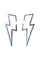 Lightning Bolt Earring Cuffs From Love Khaos Festival Clothing Brand