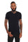 V neck mens black slim fit t shirt from Ekoluxe