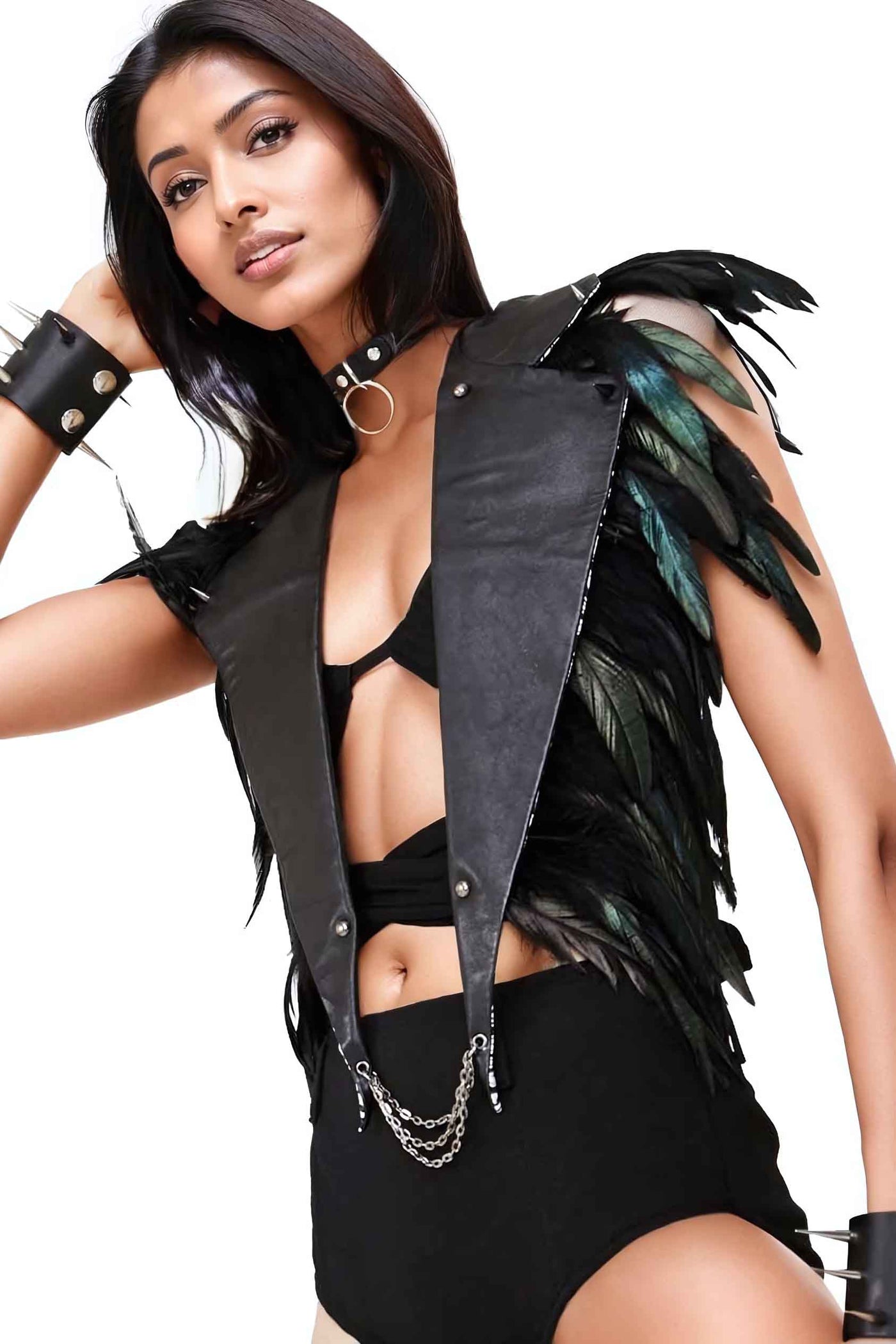 Glam Rock Feather Collar from Love Khaos