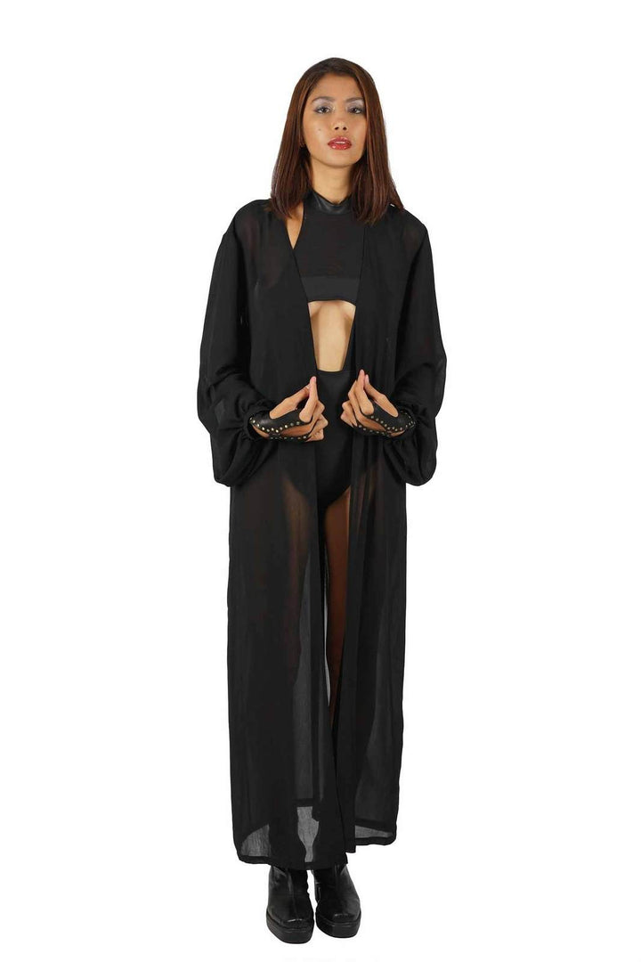 Sheer Black Robe | Long Chiffon Robe | Shop Love Khaos