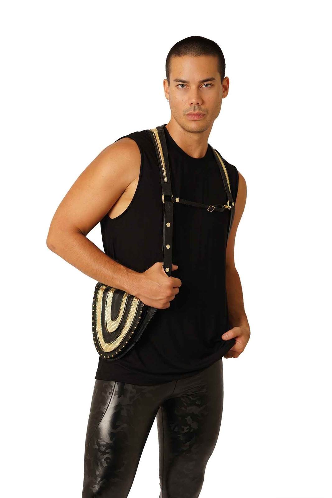Shoulder Holster Bags | Black and Gold | Shop Love Khaos