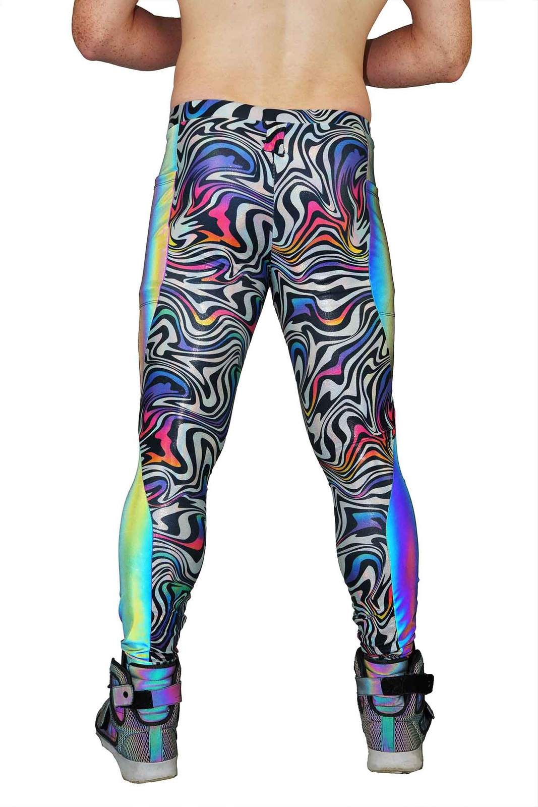 Men's Leggings, store Muddy Rainbow