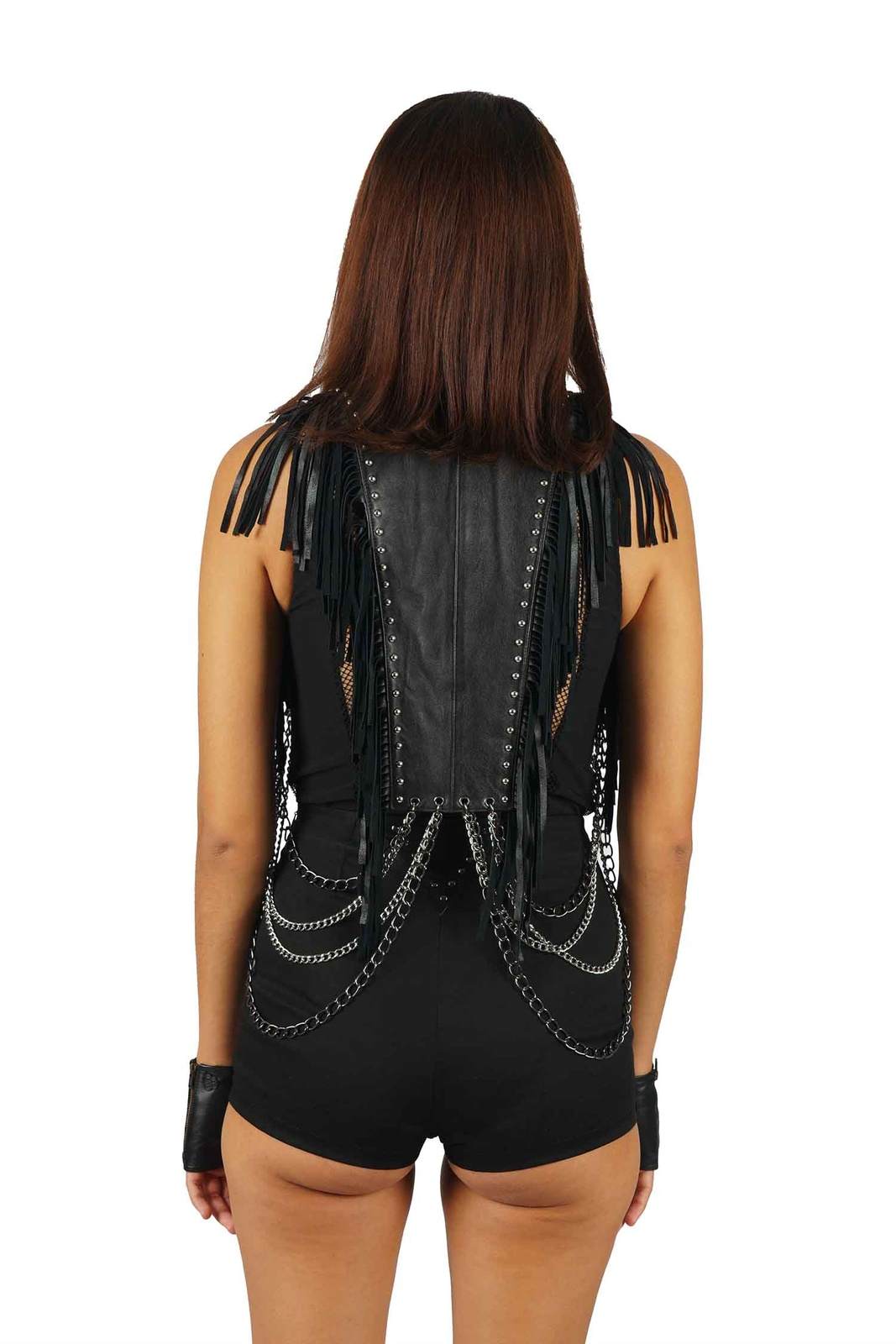 leather vest with tassels from Love Khaos