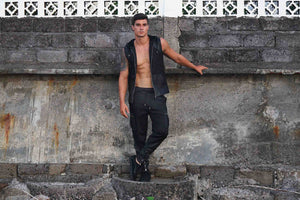 Mens black rave outfit from Love Khaos