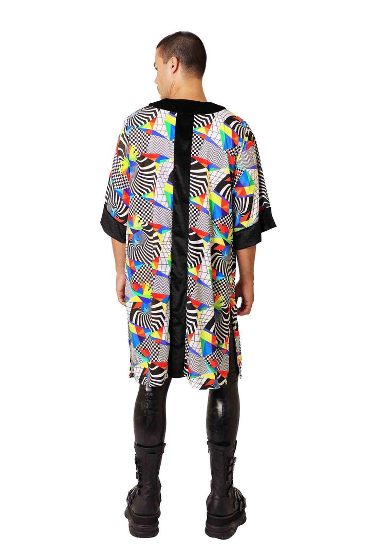 Enigma Handmade Men Tibetian Festival Nepalese Patchwork Kimono shops Duster One Size One Plus Size