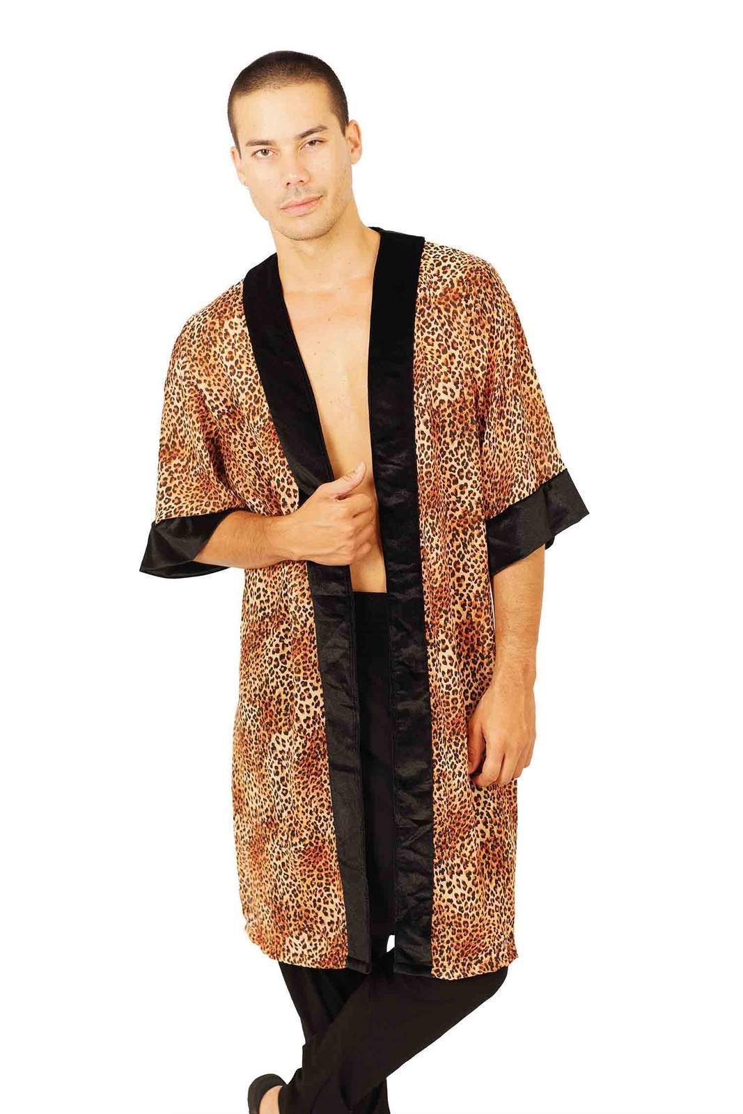 mens leopard robe from Love Khaos