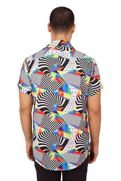 mens geometric print shirt from Love Khaos