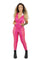 woman wearing  a pink catsuit from Love Khaos