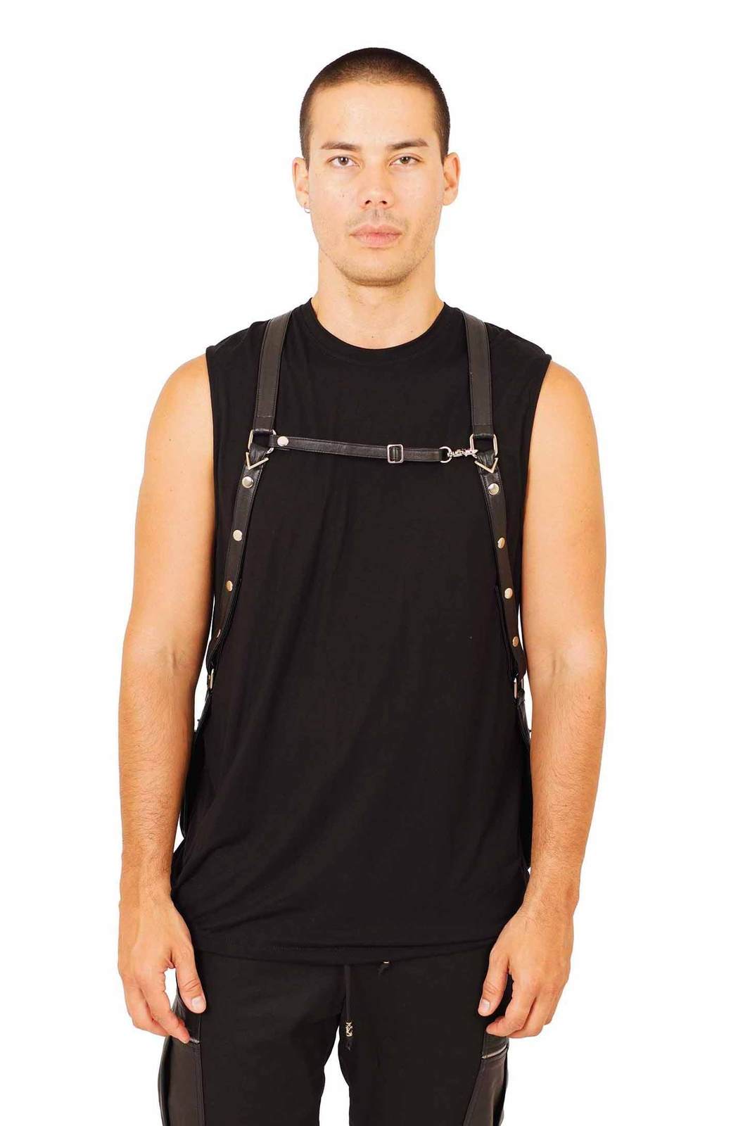 Black Leather Shoulder Holster Bags from Love Khaos
