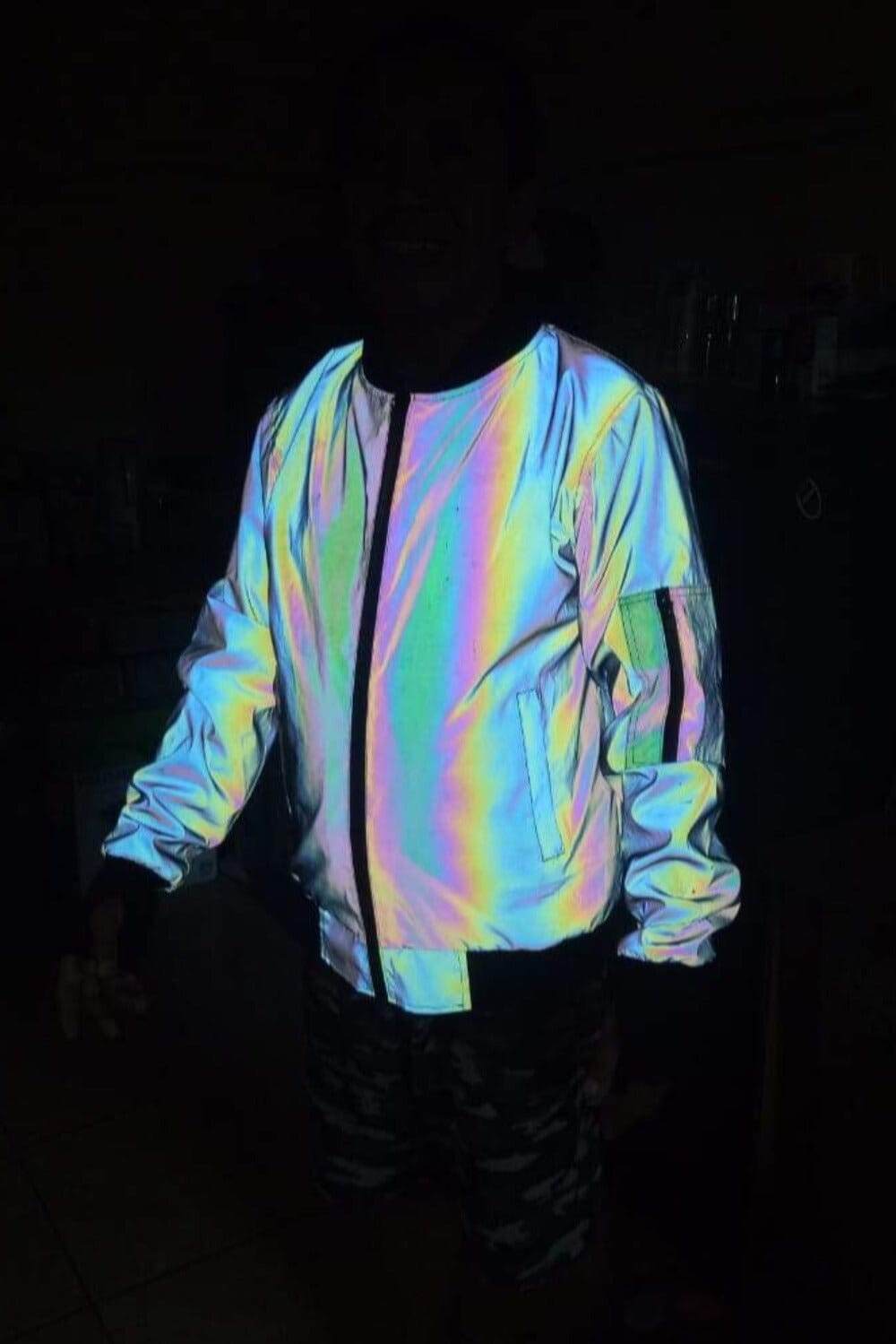 Reflective Jackets Rave Triangles Rainbow Reflective Jacket | Hi Vis Jacket | Love Khaos