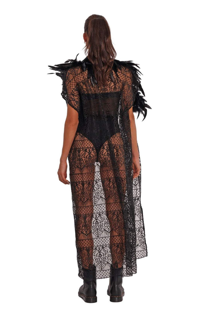 Black Lace Kimono | Love Khaos Ethical Festival Clothing Black Lace Kimono | Love Khaos Ethical Festival Clothing