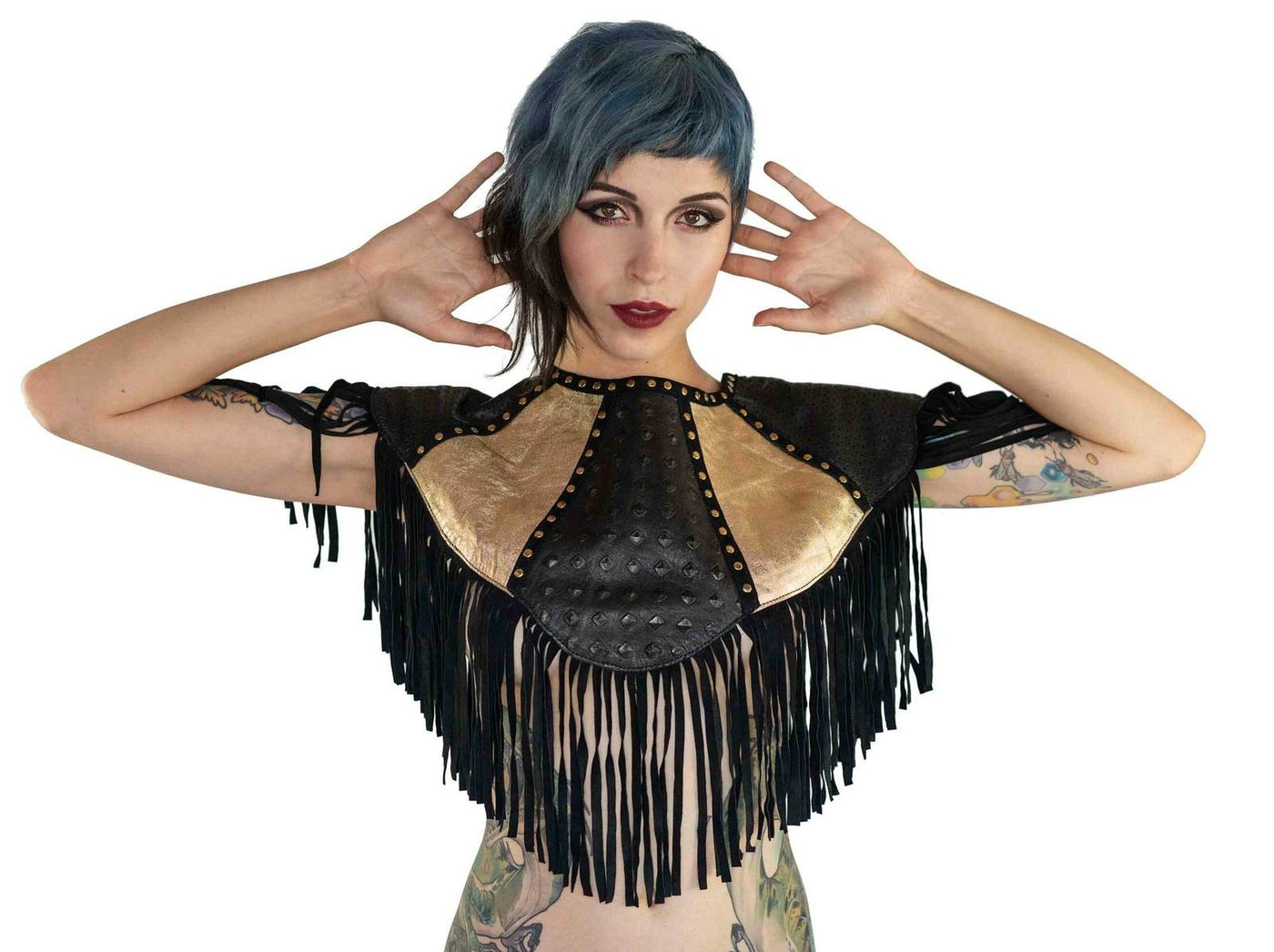 Leather Bolero with Fringe | Festival Outfit by Love Khaos