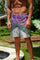 Mens holographic sequin glitter shorts from Love Khaos Festival Clothing Brand.