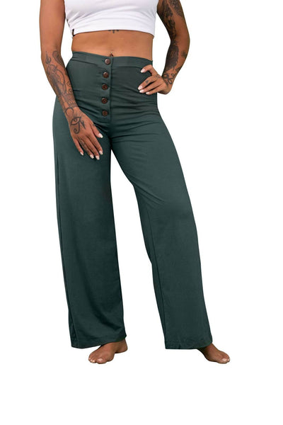 Womens Grey Wide Leg Lounge Pants by Ekoluxe Sustainable Fashion Brand