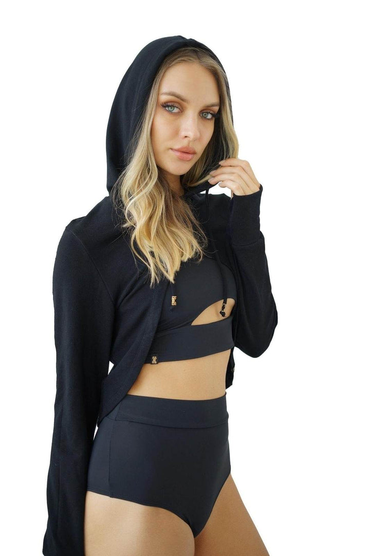 Halifax Half Hoodie Crop Top | Crop Top Hoodie | Ekoluxe