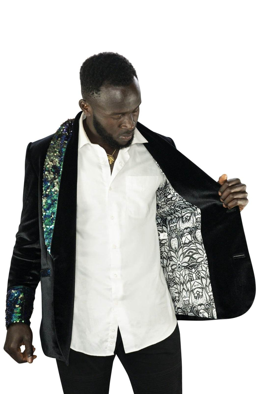 Mens Holographic Lightning Bolt Jacket | Love Khaos Blazers