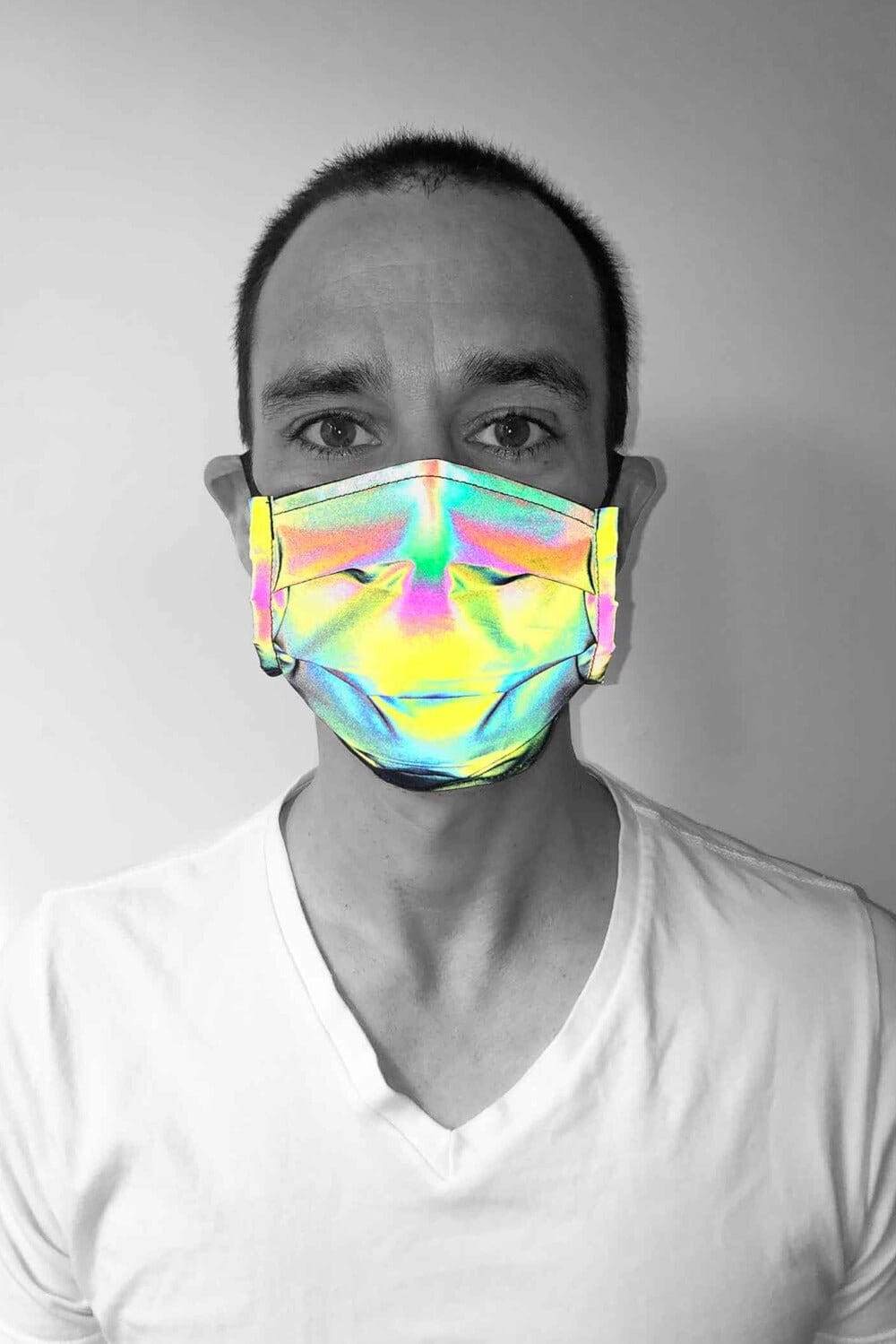 Reflective Cyberpunk streetwear face mask by Love Khaos