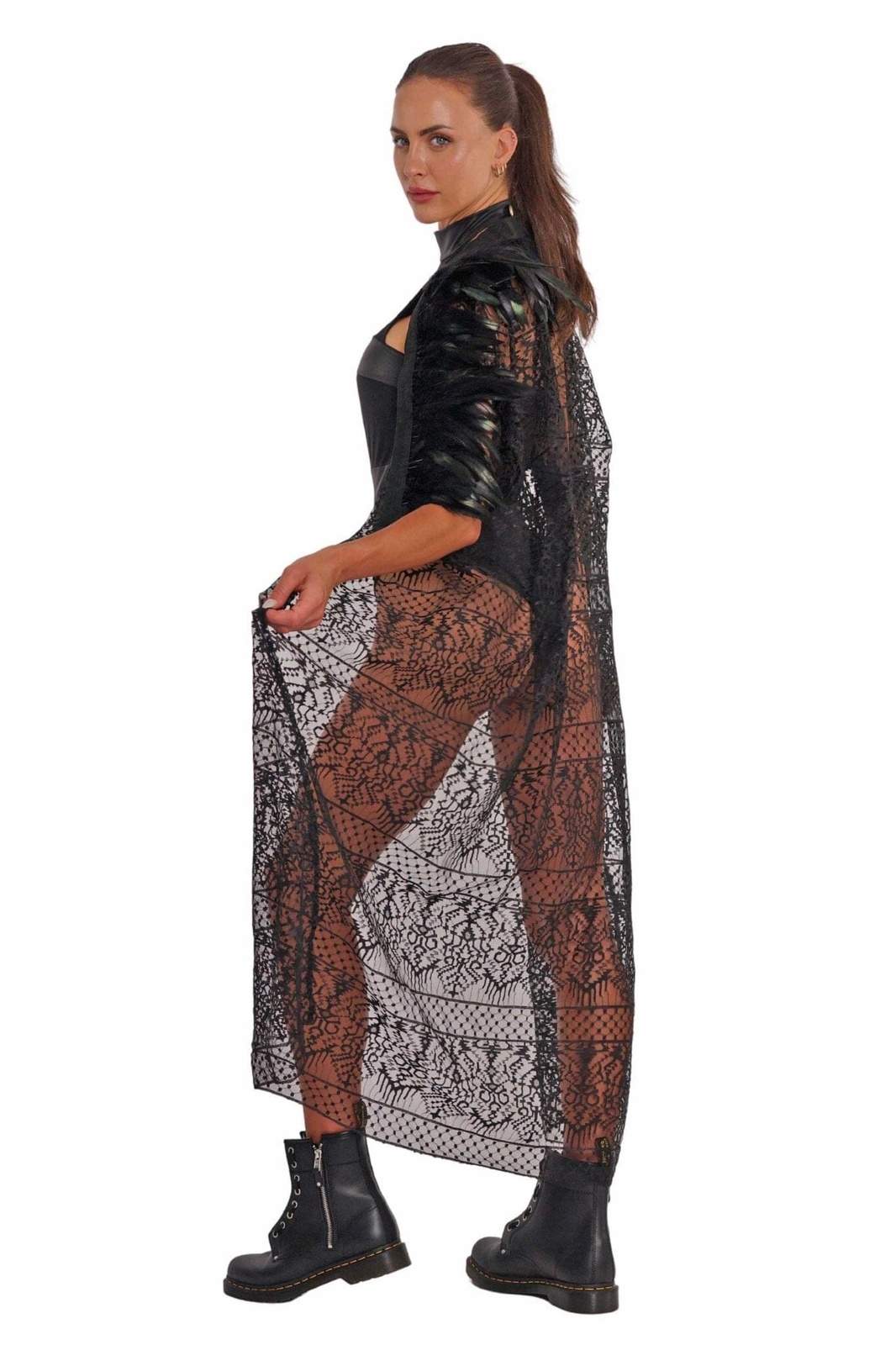 Black Lace Kimono | Love Khaos Ethical Festival Clothing Black Lace Kimono | Love Khaos Ethical Festival Clothing