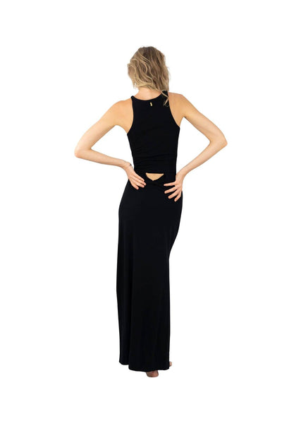 Black bodycon maxi dress by Ekoluxe Best Sustainable Fashion Brands