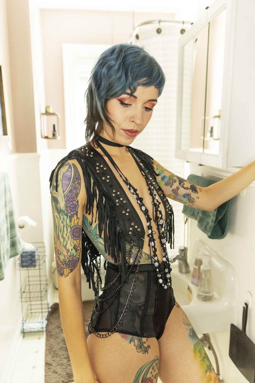 Punk Vest with Chains by Love Khaos