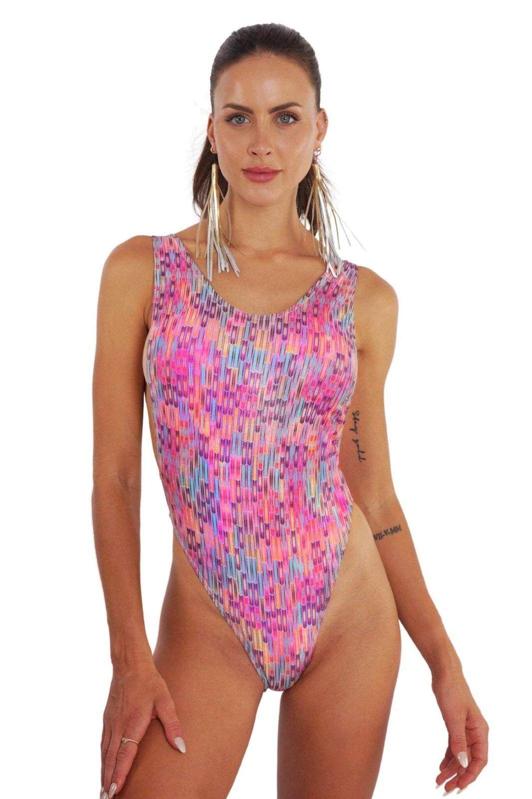 Disko Armor High Cut One Piece Bodysuit | Love Khaos