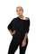 Black Off the shoulder lounge wear poncho top by Ekoluxe Sustainable Fashion Brand