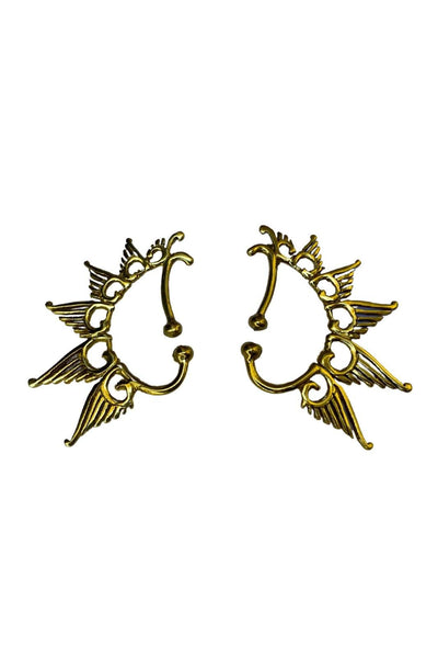 Gold wrap earrings for non pierced ears from Love Khaos
