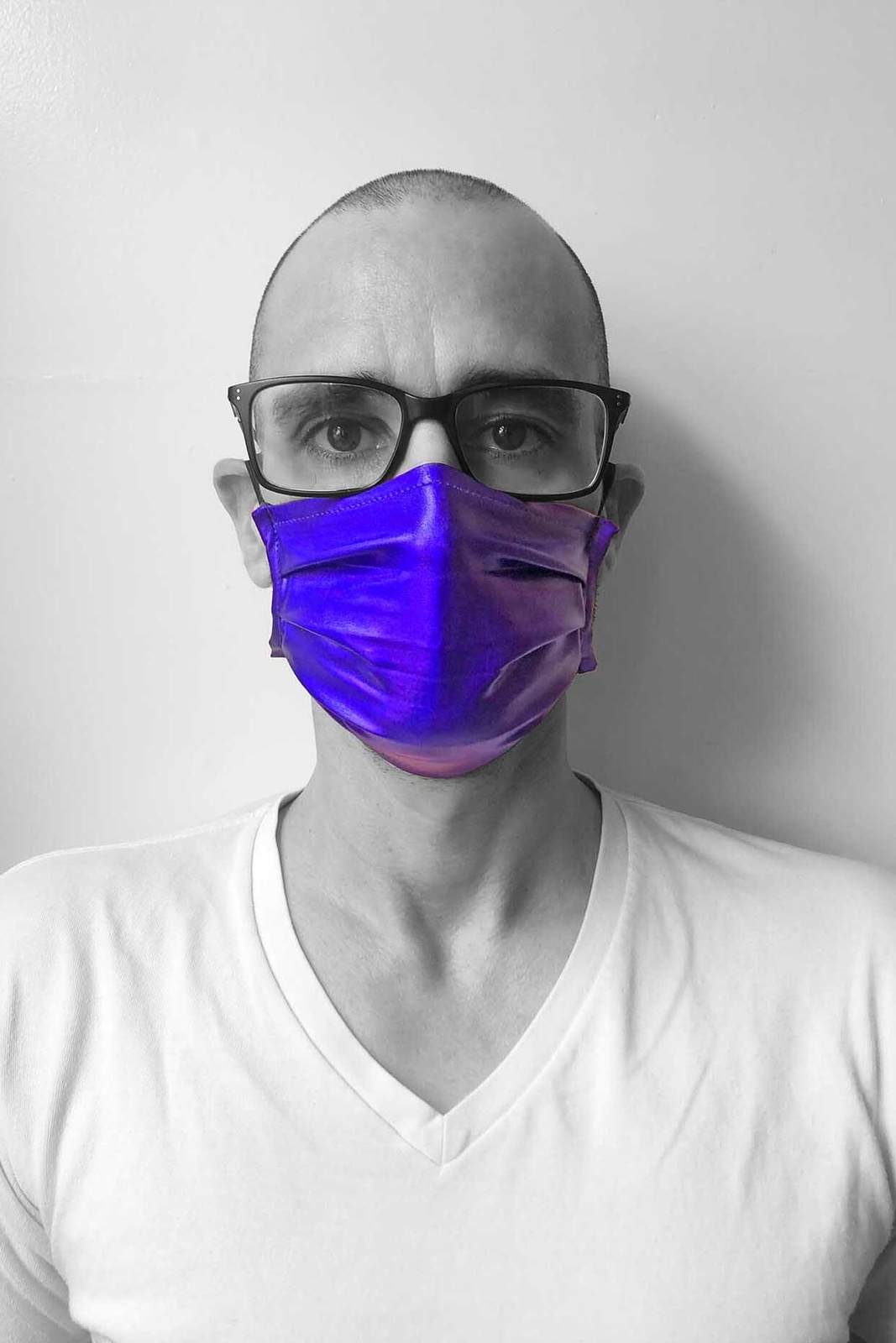 Purple Iridescent Face Mask by Love Khaos