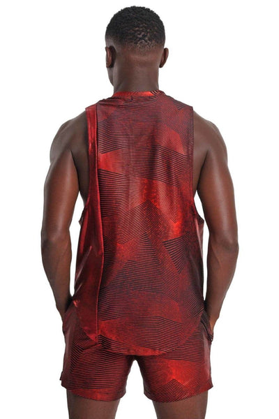 Mens red tank top from Love Khaos