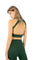 Dark Green Loungewear Bralette made from eco friendly recycled plastic by Ekoluxe sustainable loungewear brand