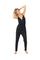 Womens Black Loungewear Jumpsuit by Ekoluxe Sustainable Fashion Brand